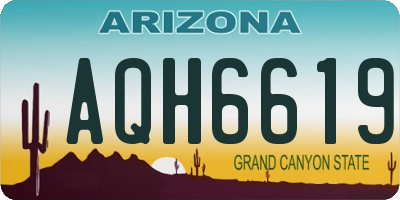 AZ license plate AQH6619