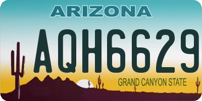 AZ license plate AQH6629