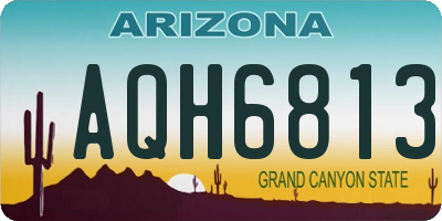 AZ license plate AQH6813