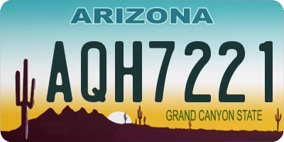 AZ license plate AQH7221