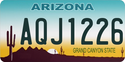 AZ license plate AQJ1226