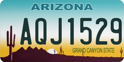 AZ license plate AQJ1529