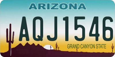 AZ license plate AQJ1546