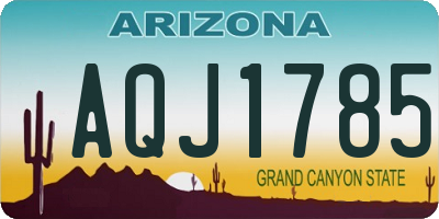 AZ license plate AQJ1785