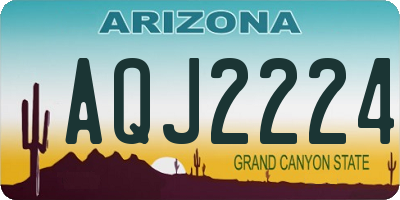 AZ license plate AQJ2224