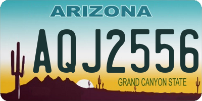 AZ license plate AQJ2556