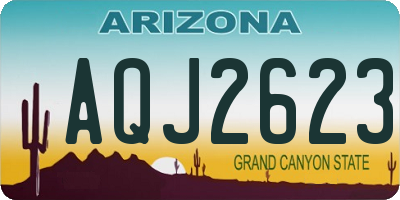 AZ license plate AQJ2623