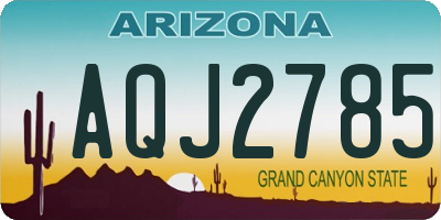 AZ license plate AQJ2785