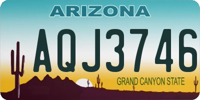 AZ license plate AQJ3746