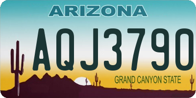 AZ license plate AQJ3790