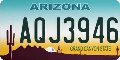 AZ license plate AQJ3946