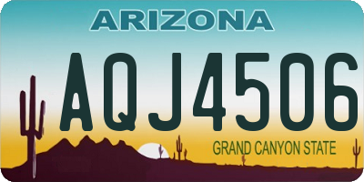 AZ license plate AQJ4506