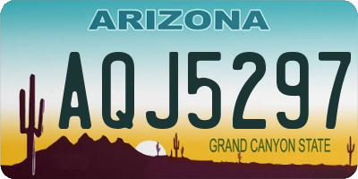 AZ license plate AQJ5297
