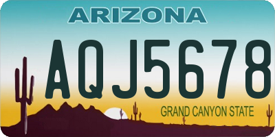 AZ license plate AQJ5678