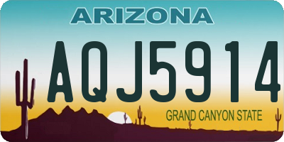 AZ license plate AQJ5914