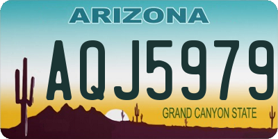 AZ license plate AQJ5979