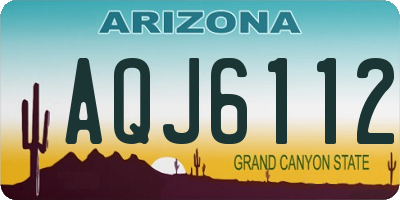 AZ license plate AQJ6112