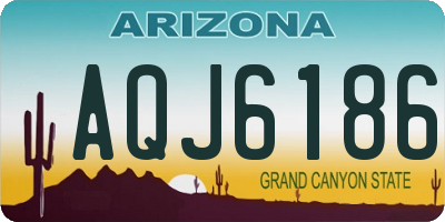 AZ license plate AQJ6186