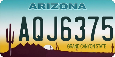 AZ license plate AQJ6375