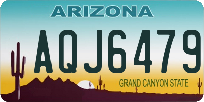 AZ license plate AQJ6479