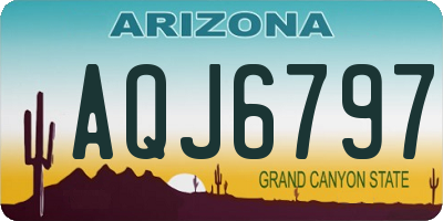 AZ license plate AQJ6797