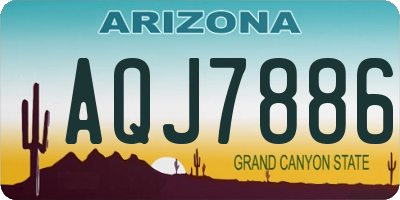 AZ license plate AQJ7886