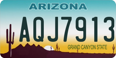 AZ license plate AQJ7913
