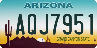 AZ license plate AQJ7951