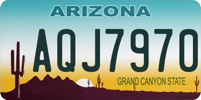 AZ license plate AQJ7970