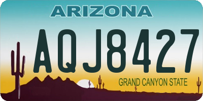 AZ license plate AQJ8427