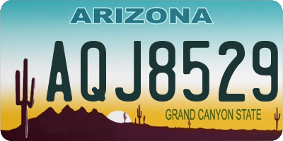 AZ license plate AQJ8529