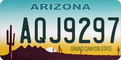 AZ license plate AQJ9297