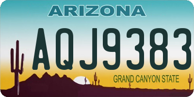 AZ license plate AQJ9383