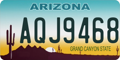 AZ license plate AQJ9468