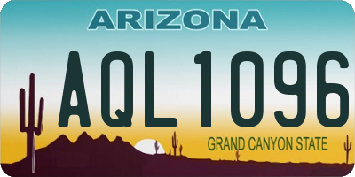 AZ license plate AQL1096