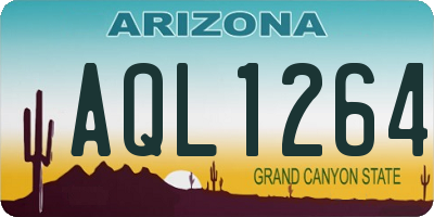 AZ license plate AQL1264