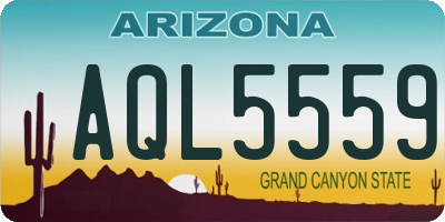 AZ license plate AQL5559