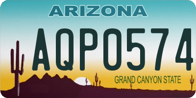 AZ license plate AQP0574
