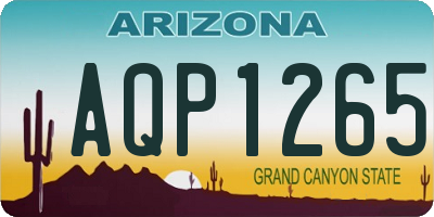 AZ license plate AQP1265