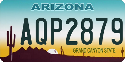 AZ license plate AQP2879