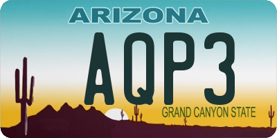 AZ license plate AQP3