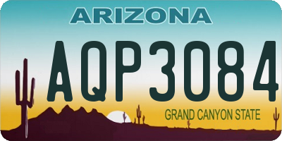 AZ license plate AQP3084