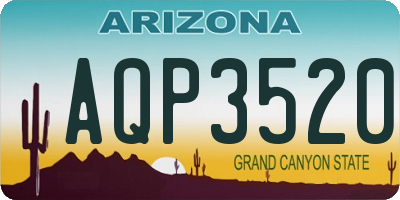 AZ license plate AQP3520
