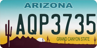 AZ license plate AQP3735