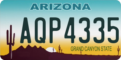 AZ license plate AQP4335