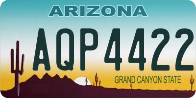 AZ license plate AQP4422