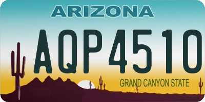 AZ license plate AQP4510