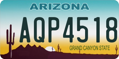 AZ license plate AQP4518