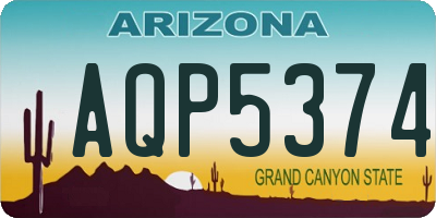 AZ license plate AQP5374