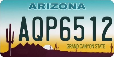 AZ license plate AQP6512